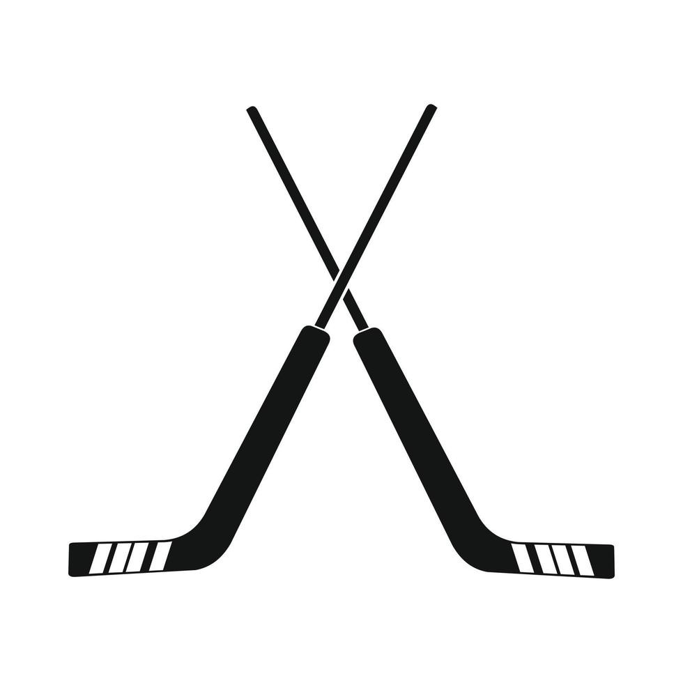 hockey icona, semplice stile vettore