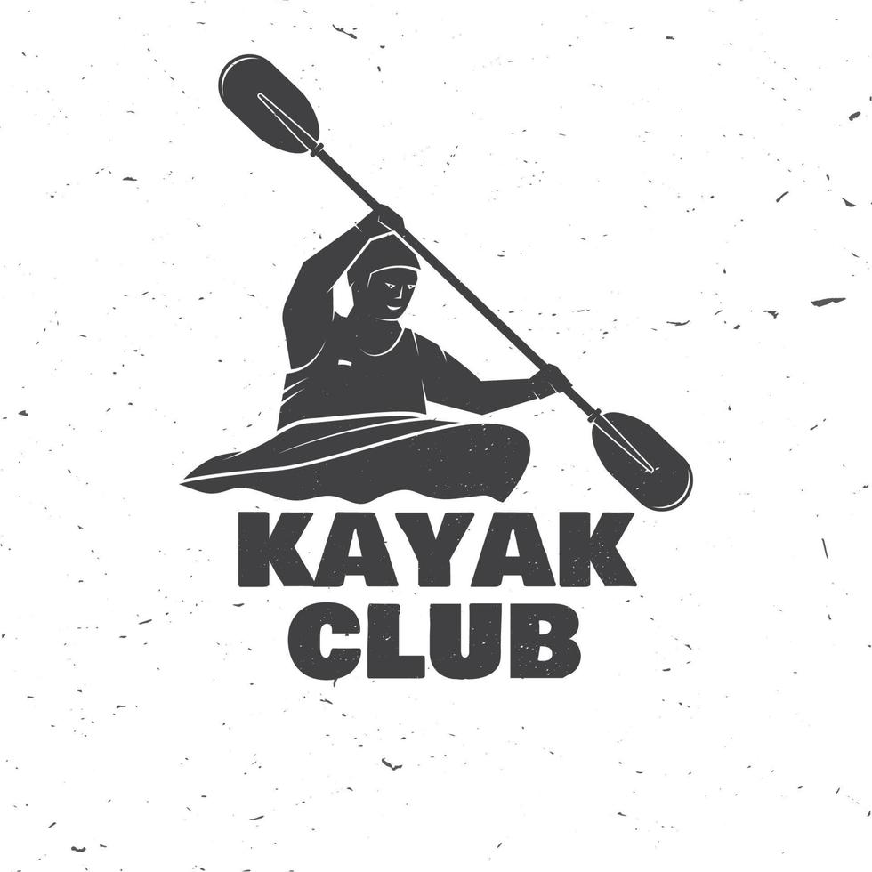 kayak club. vettore illustrazione.