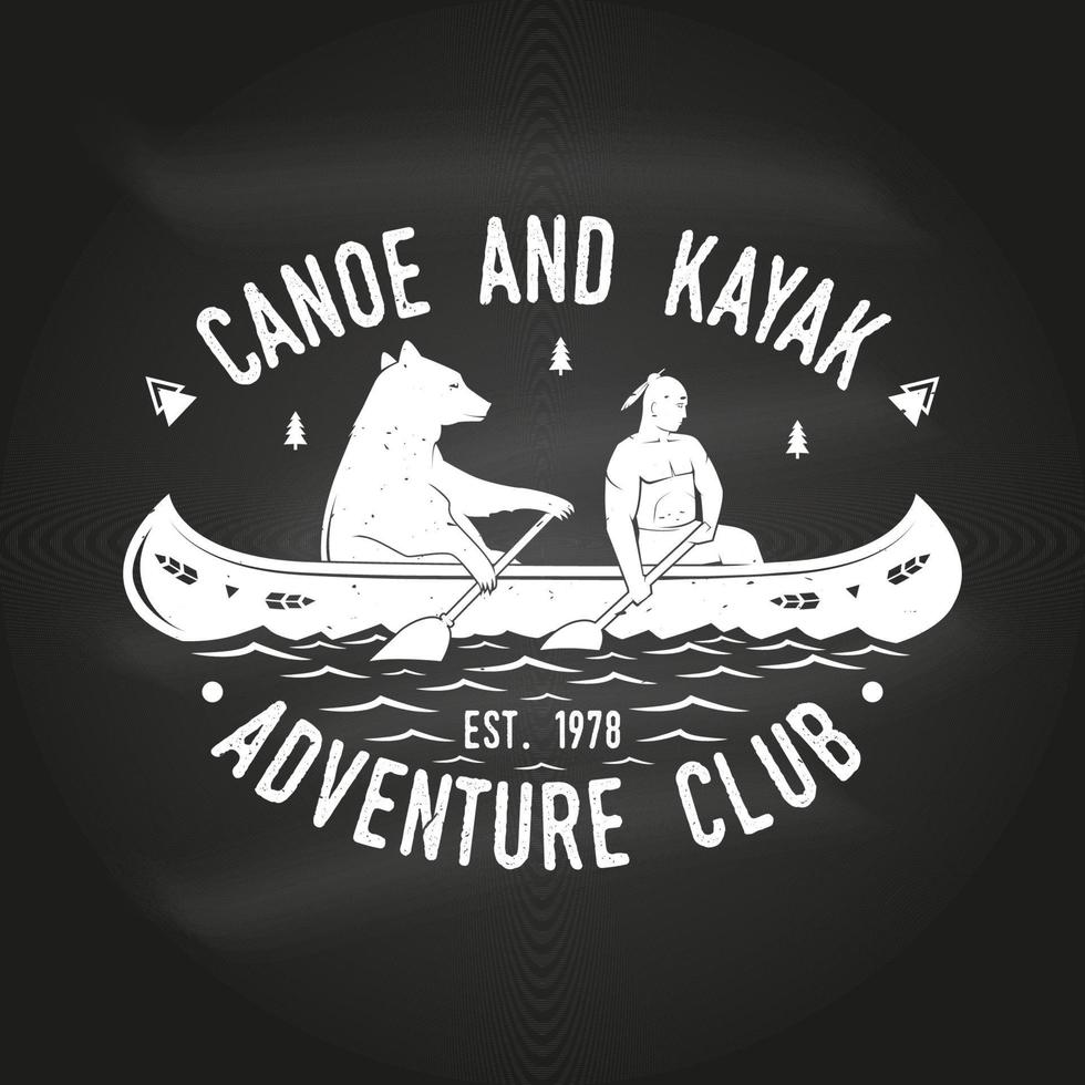 canoa e kayak club. vettore illustrazione.