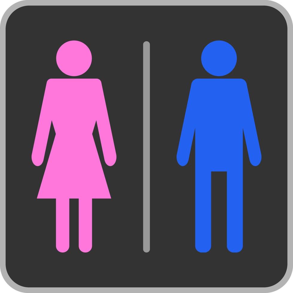 toilette cartello. donna e uomo simbolo vettore