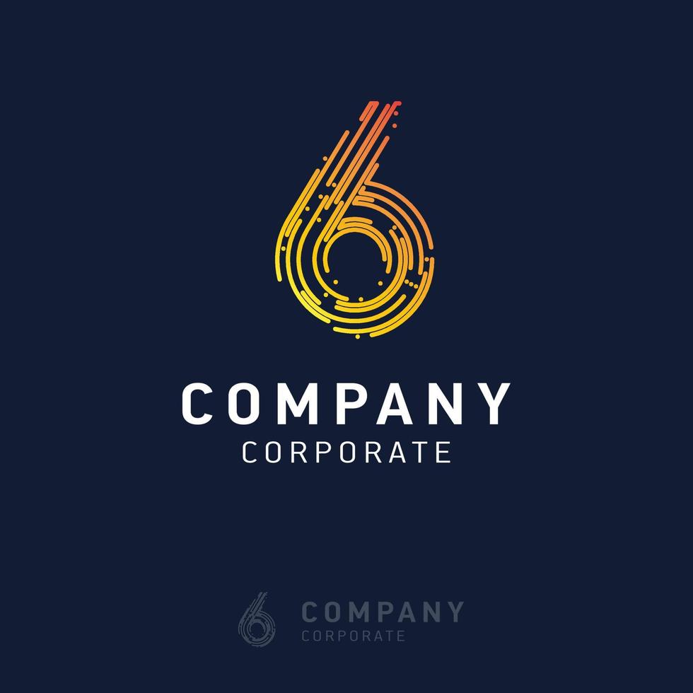 6 azienda logo design vettore