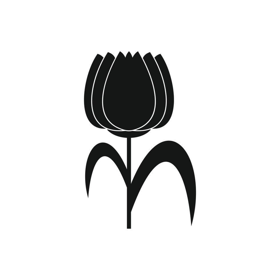 tulipano icona nel semplice stile vettore