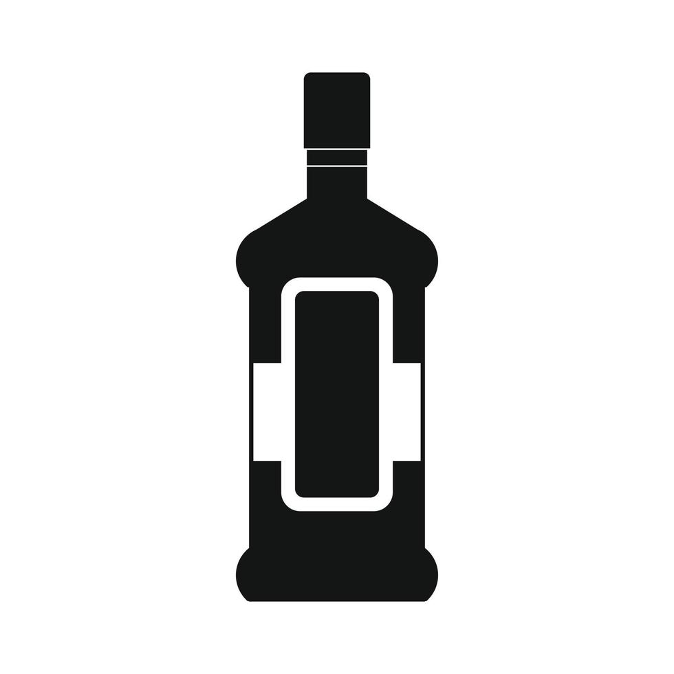 un' bottiglia di alcool e un' bicchiere icona vettore