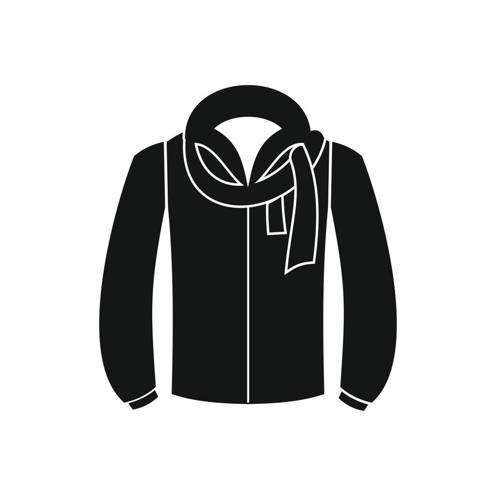 giacca icona, nero semplice stile vettore