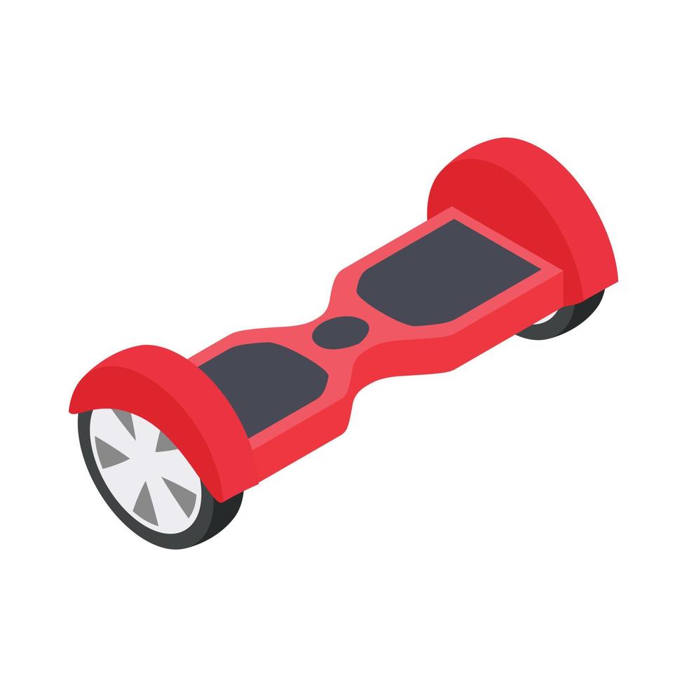 doppio ruota se stesso equilibratura elettrico skateboard icona vettore