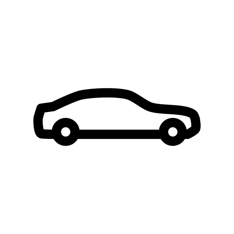 icona di contorno auto vettore