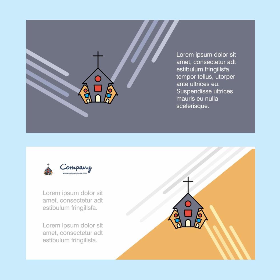 Chiesa astratto aziendale attività commerciale bandiera modello orizzontale pubblicità attività commerciale bandiera vettore