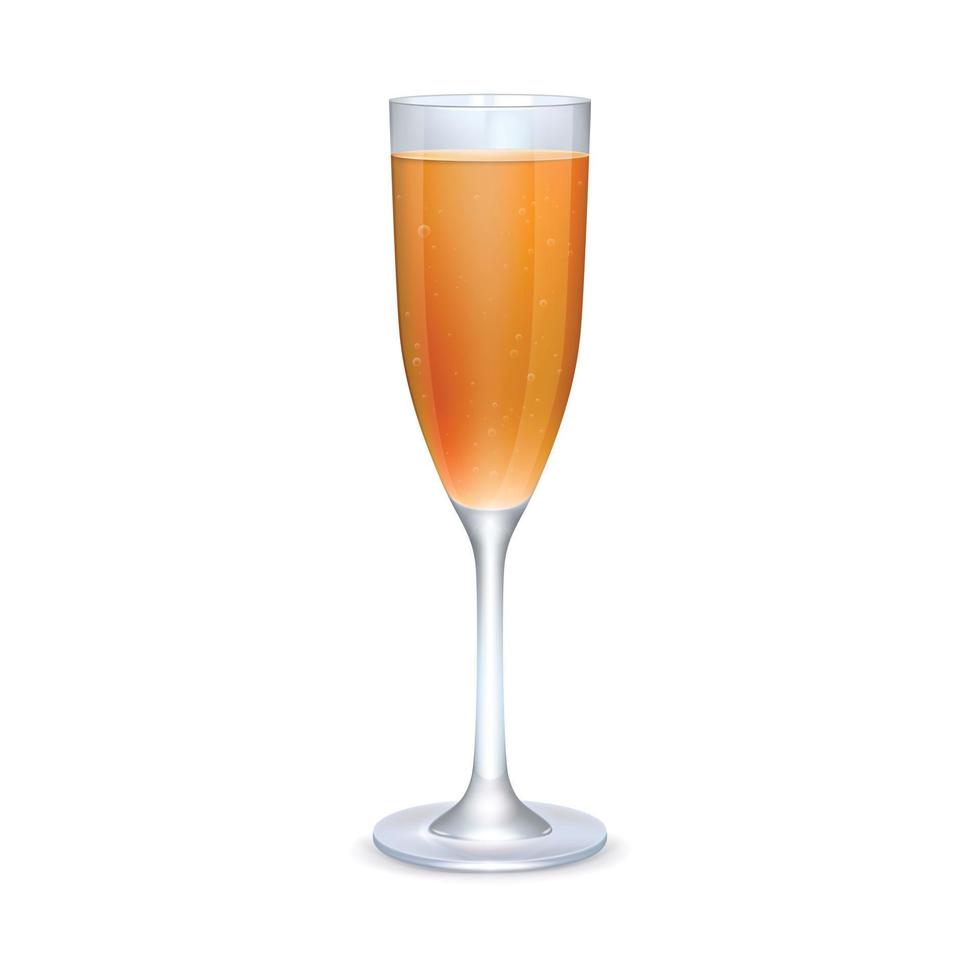 bicchiere di arancia cocktail vettore