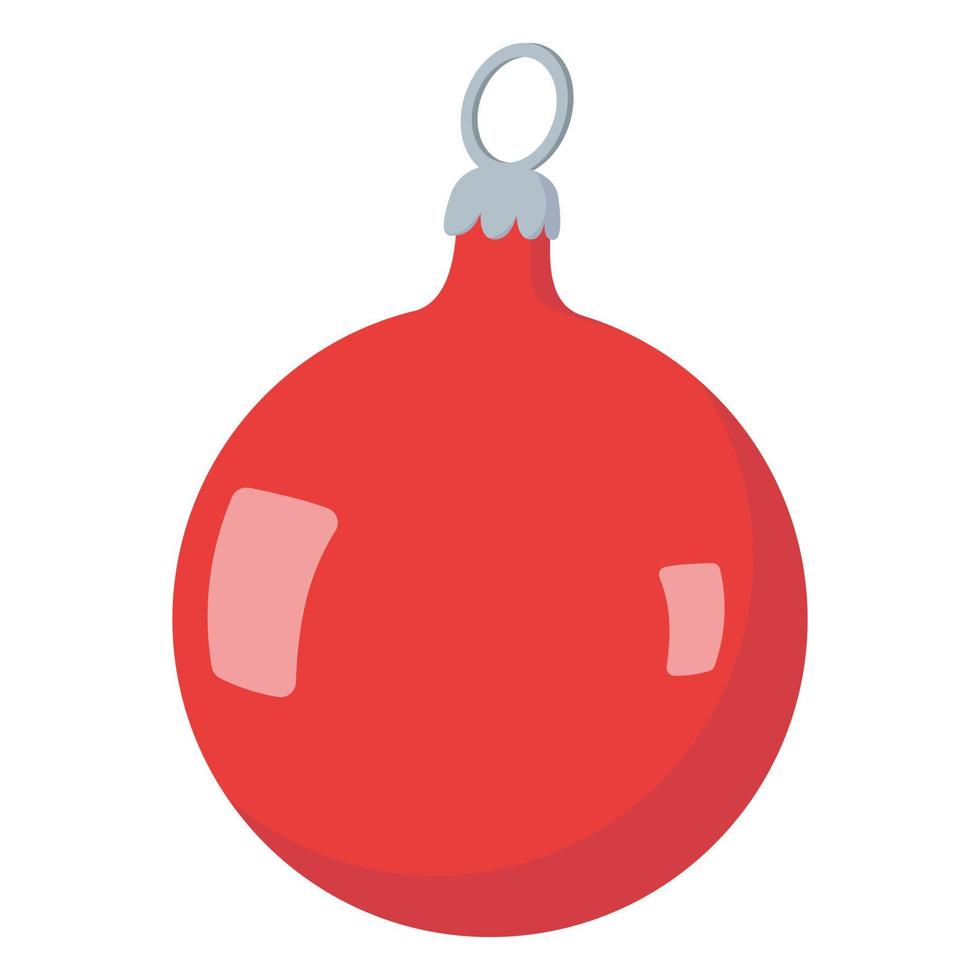 Natale palla cartone animato icona vettore