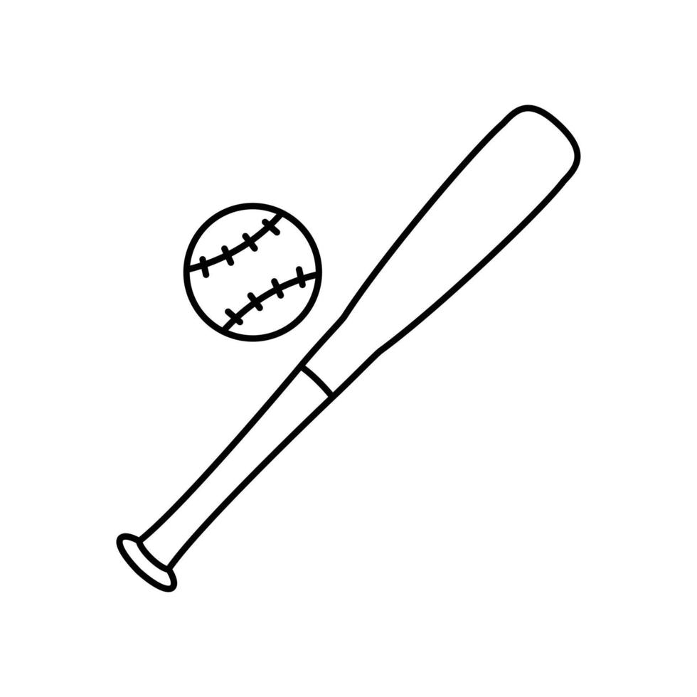 icona della linea di baseball vettore