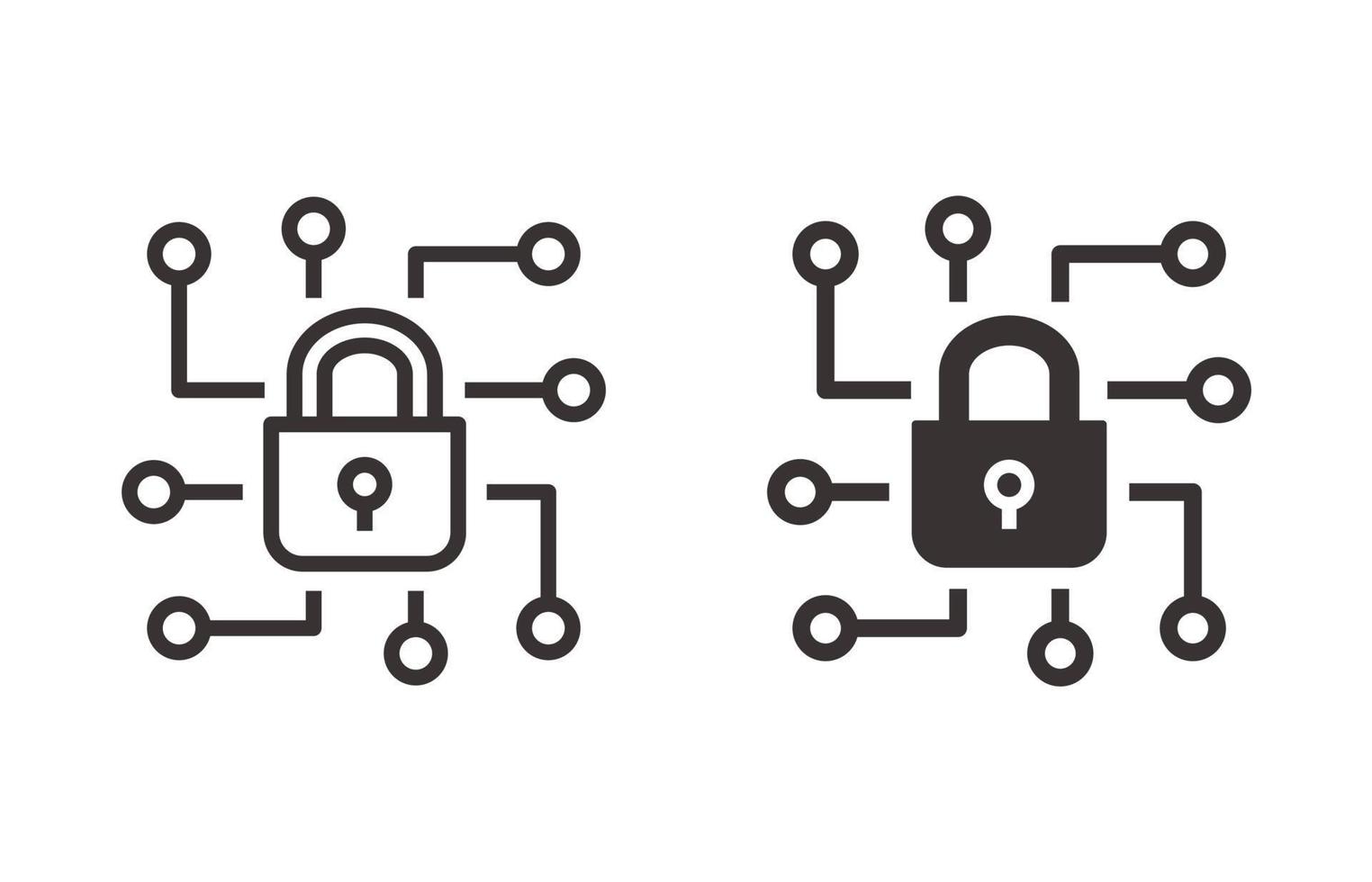 informatica sicurezza icona su bianca sfondo. vettore illustrazione.