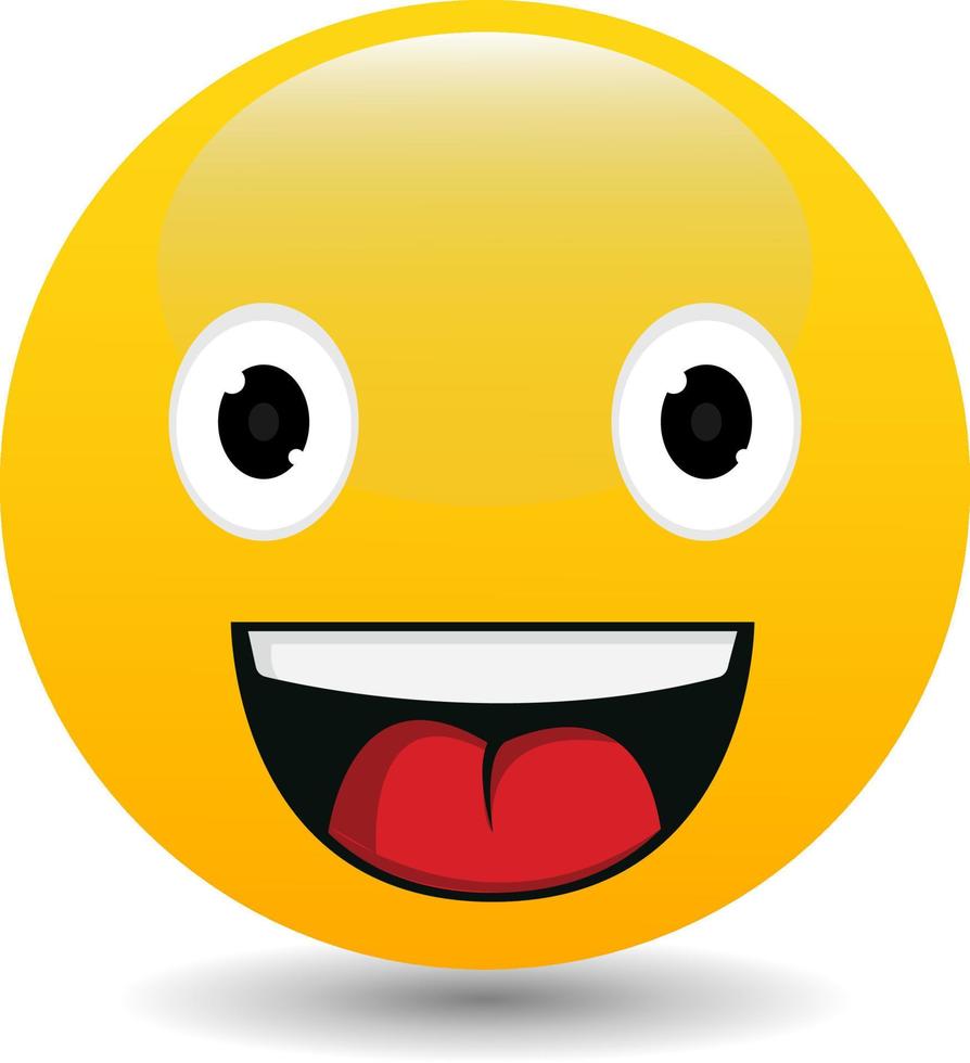 emoji giallo smiley viso vettore Immagine