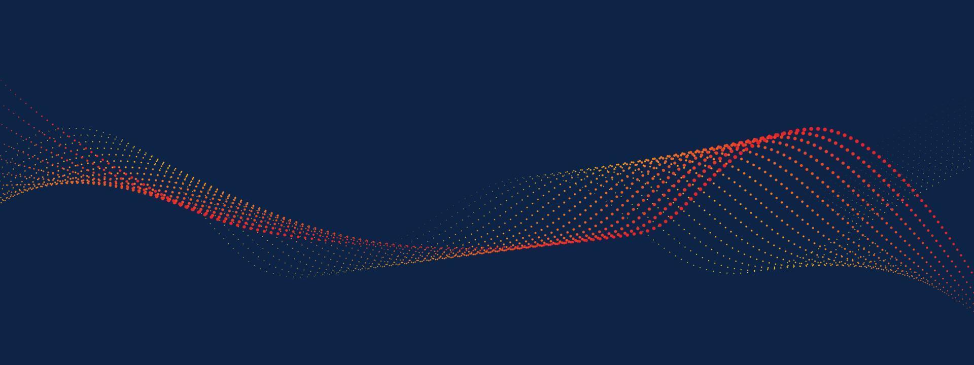 onda digitale astratta di flusso di particelle vettore