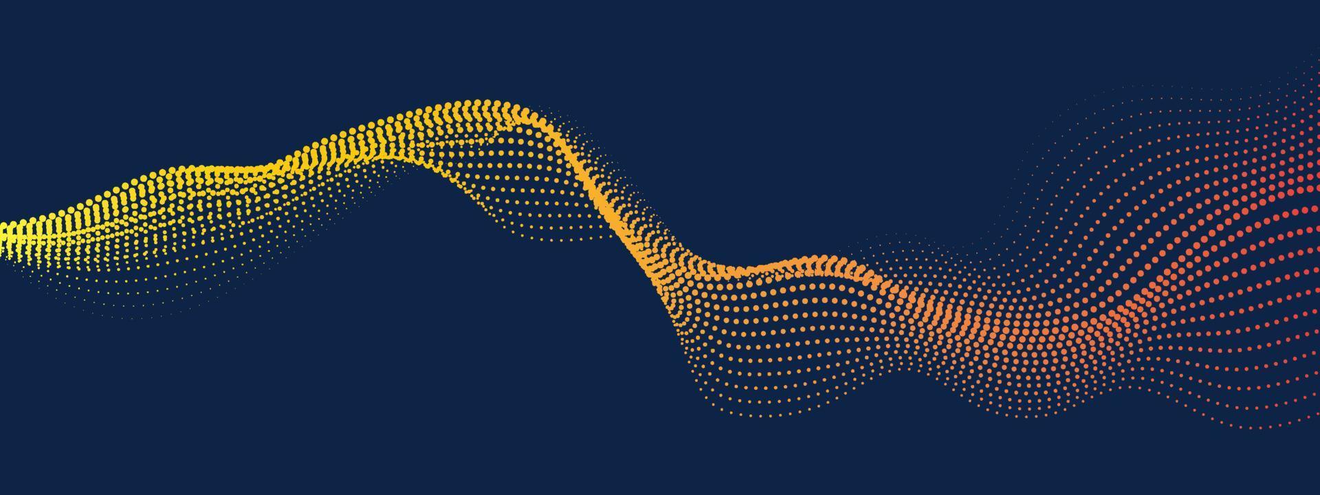 onda digitale astratta di flusso di particelle vettore