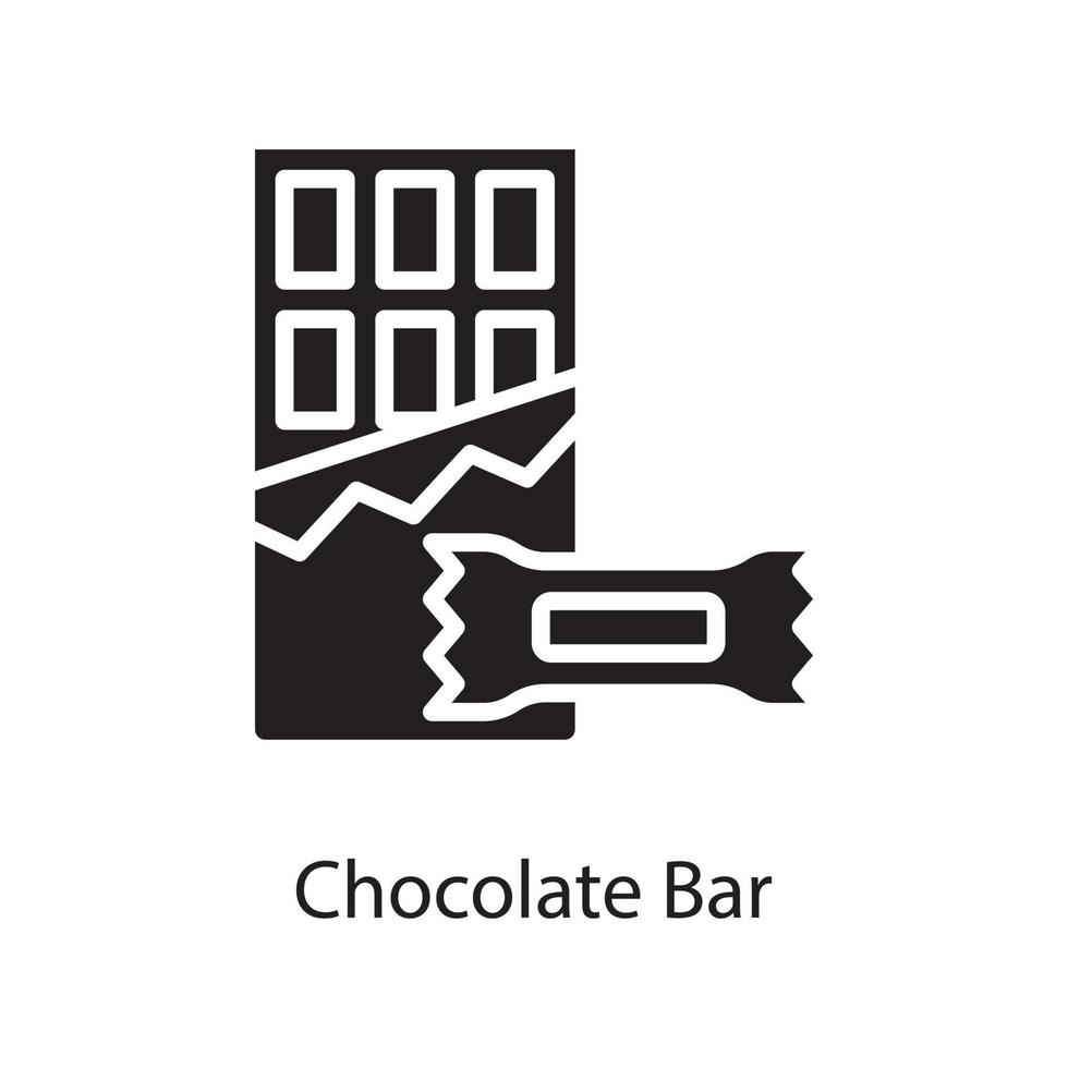 cioccolato bar vettore solido icona design illustrazione. amore simbolo su bianca sfondo eps 10 file