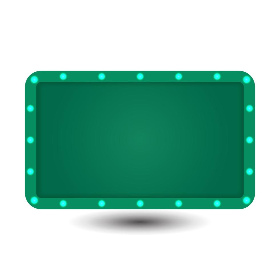 vettore realistico neon verde tabellone per decorazione sociale media bandiera