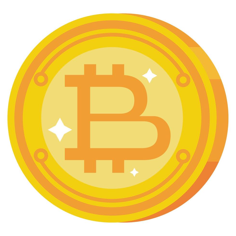 d'oro bitcoin crypto vettore