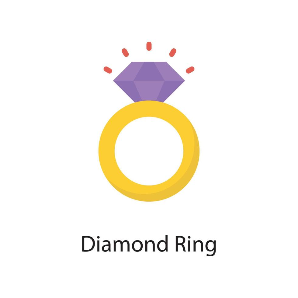 diamante squillare vettore piatto icona design illustrazione. amore simbolo su bianca sfondo eps 10 file