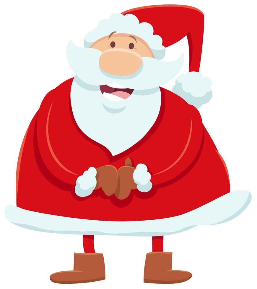 personaggio dei cartoni animati di Babbo Natale nel periodo natalizio vettore