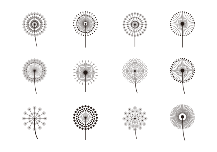 Vettore semplice delle icone di Blowball