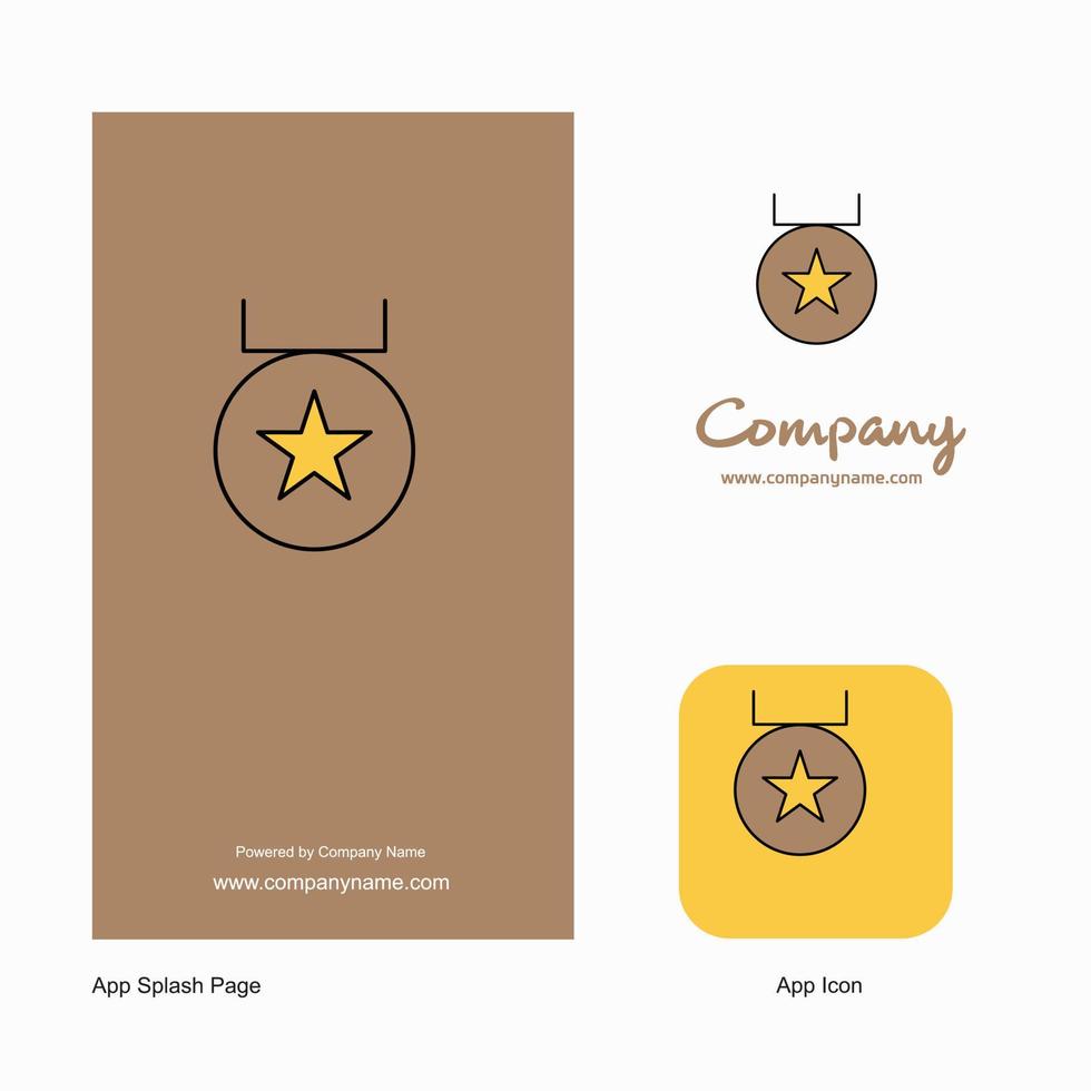 medaglia azienda logo App icona e spruzzo pagina design creativo attività commerciale App design elementi vettore