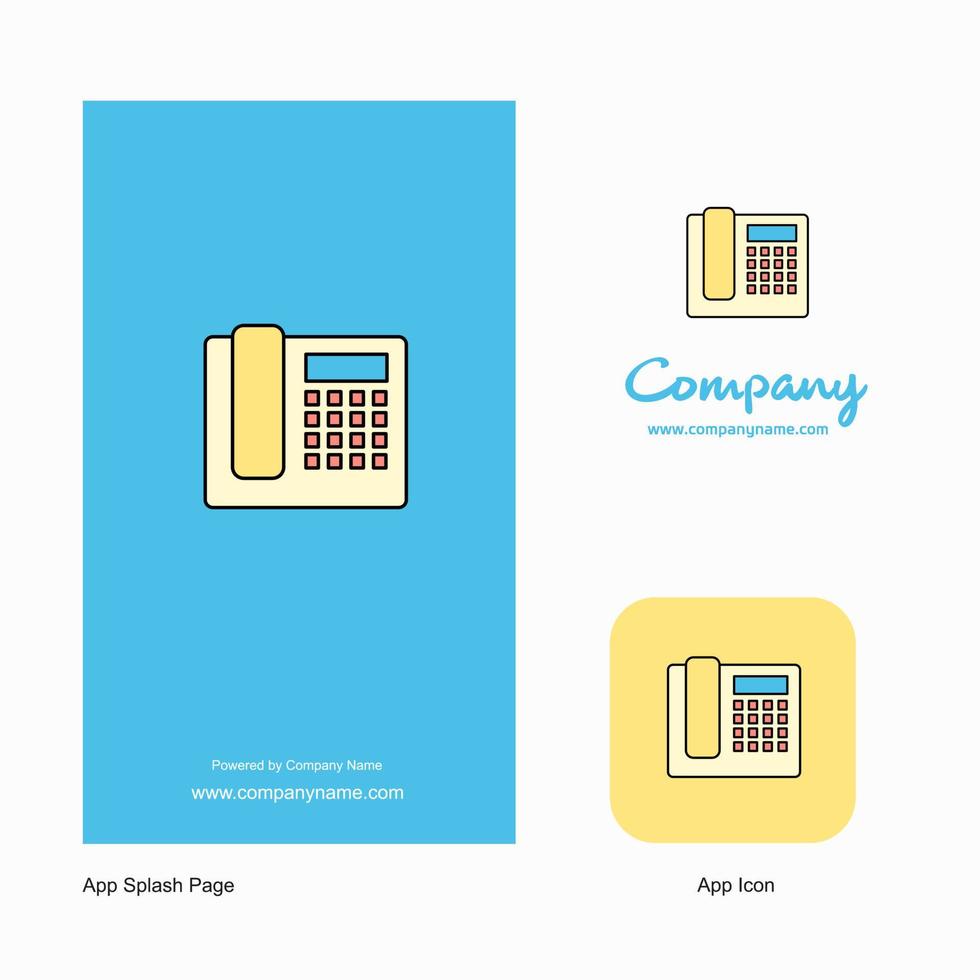 telefono azienda logo App icona e spruzzo pagina design creativo attività commerciale App design elementi vettore