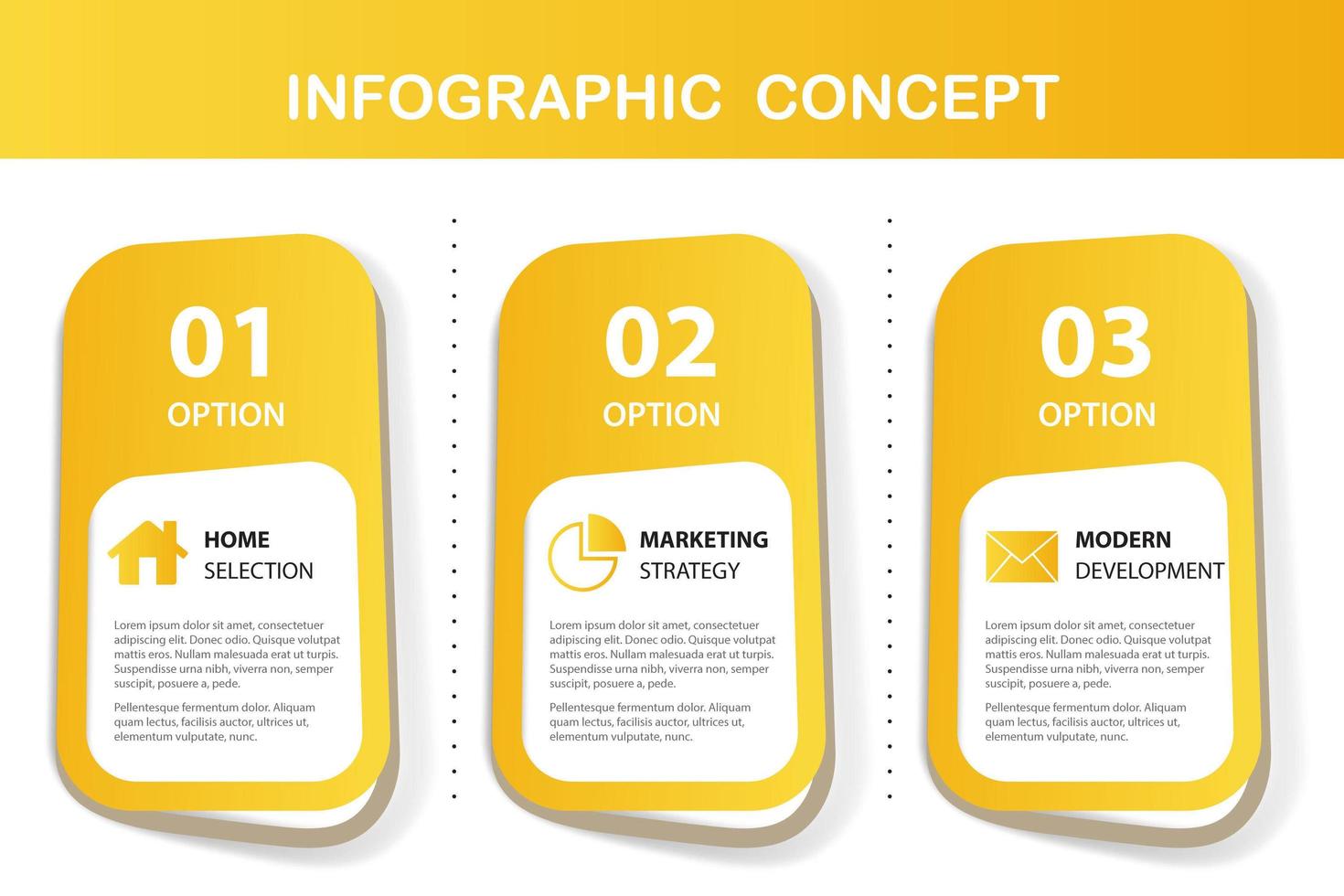 presentazione infografica gialla vettore