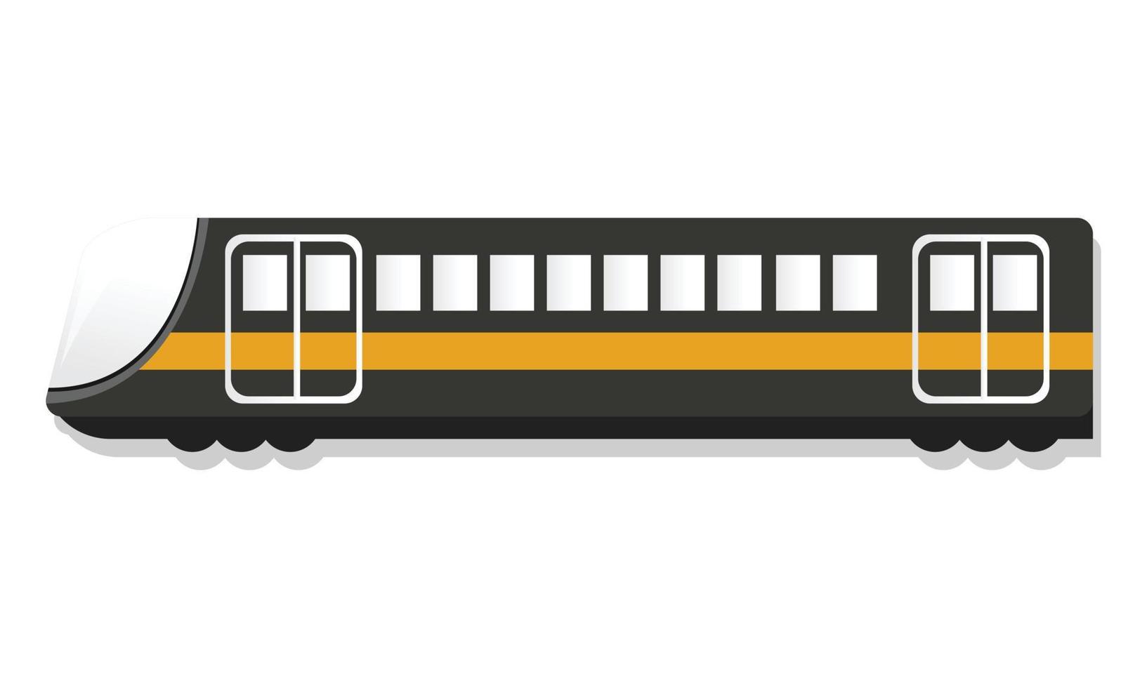 urbano passeggeri treno icona, cartone animato stile vettore