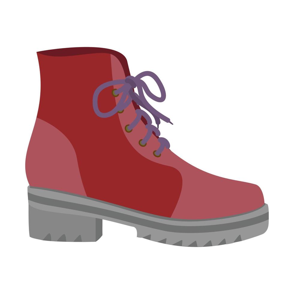 moda rosso scarpa icona, piatto stile vettore