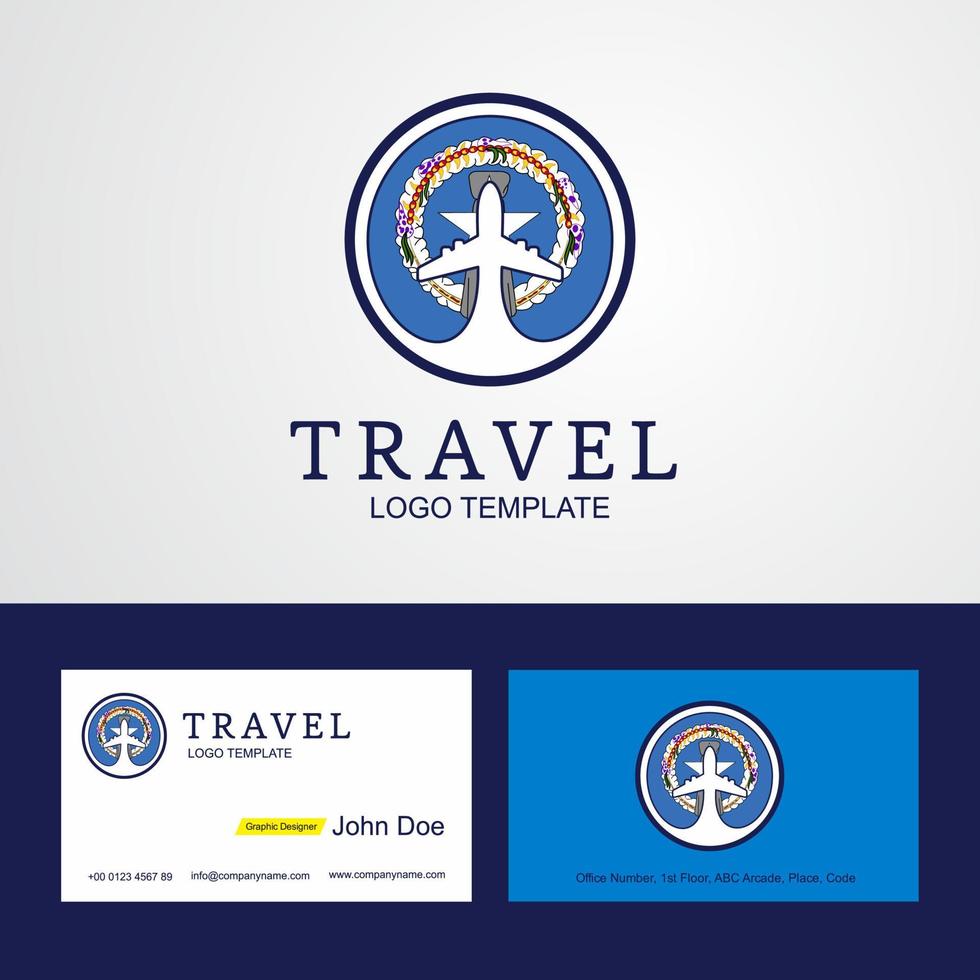 viaggio settentrionale mariana isole creativo cerchio bandiera logo e attività commerciale carta design vettore