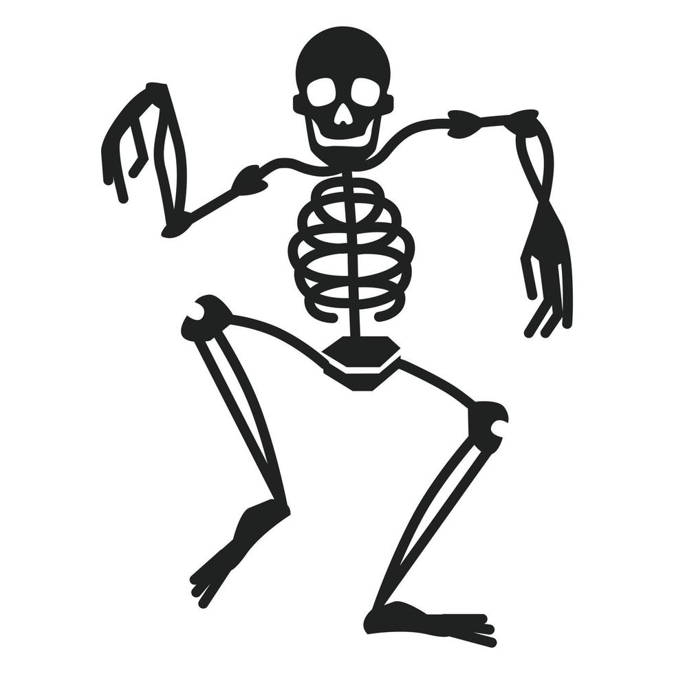 danza scheletro icona, semplice stile vettore