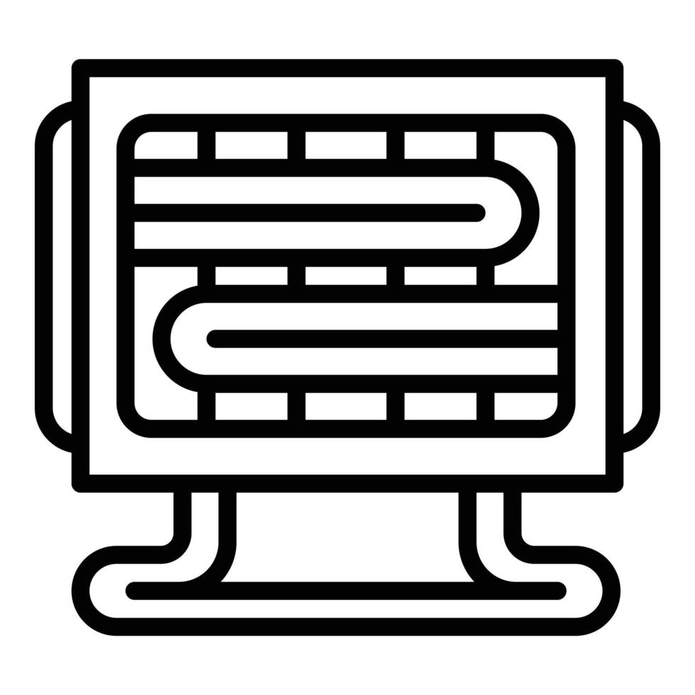 piccolo riscaldatore icona, schema stile vettore