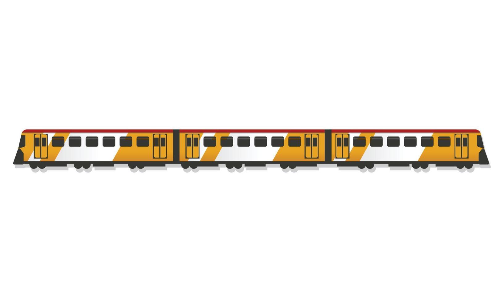 passeggeri treno icona, cartone animato stile vettore