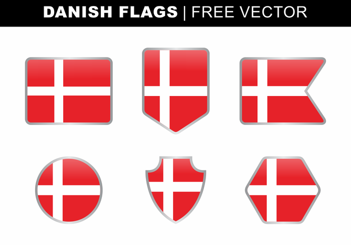 Vettore libero delle bandiere danesi