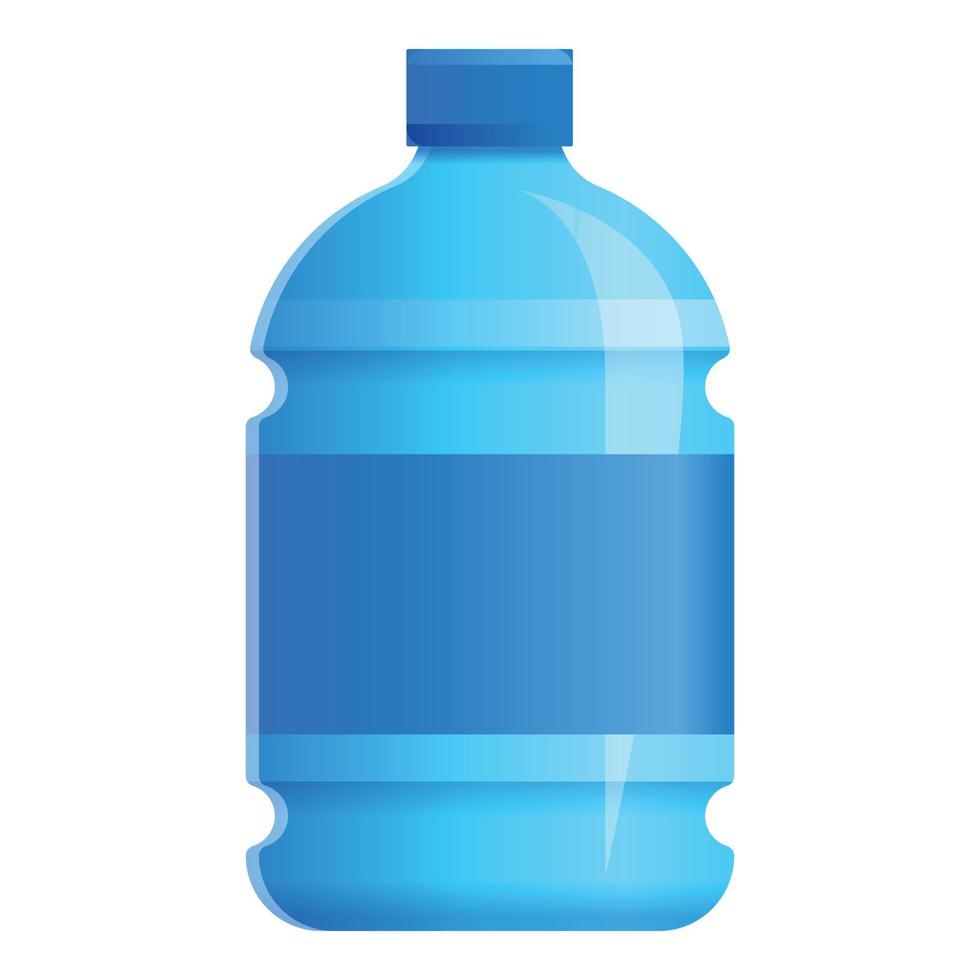 grande acqua bottiglia icona, cartone animato stile vettore