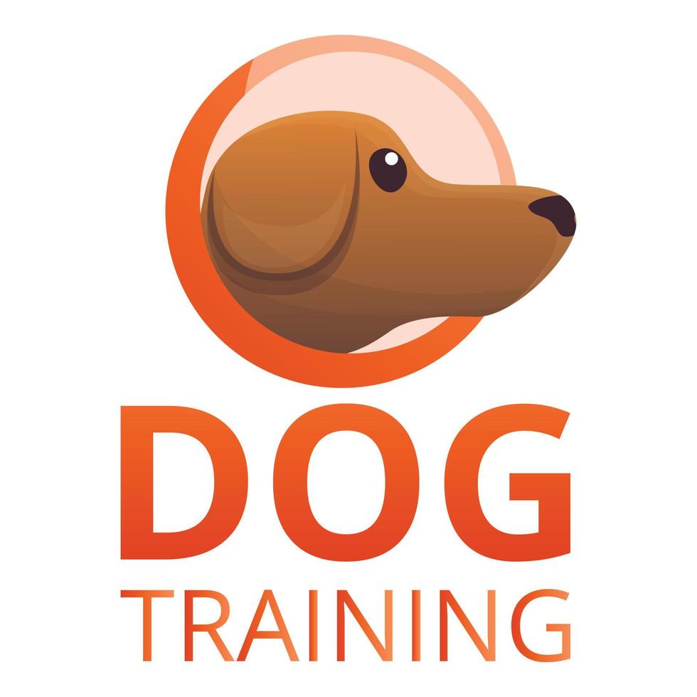 moderno cane formazione logo, cartone animato stile vettore