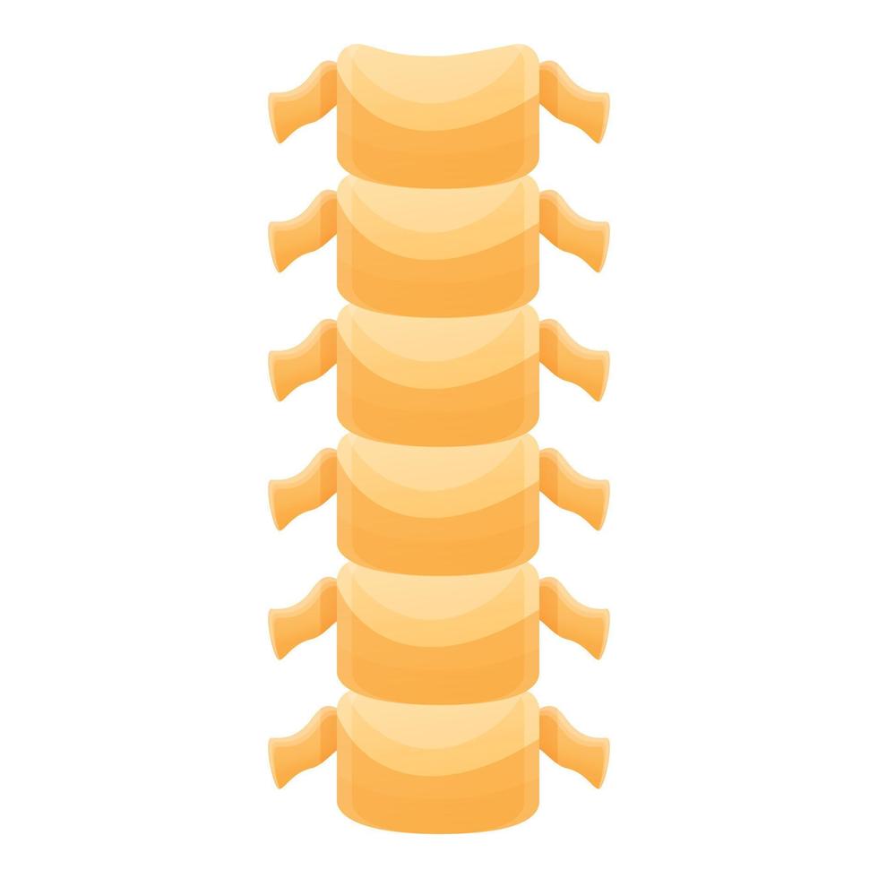 umano colonna vertebrale icona, cartone animato stile vettore