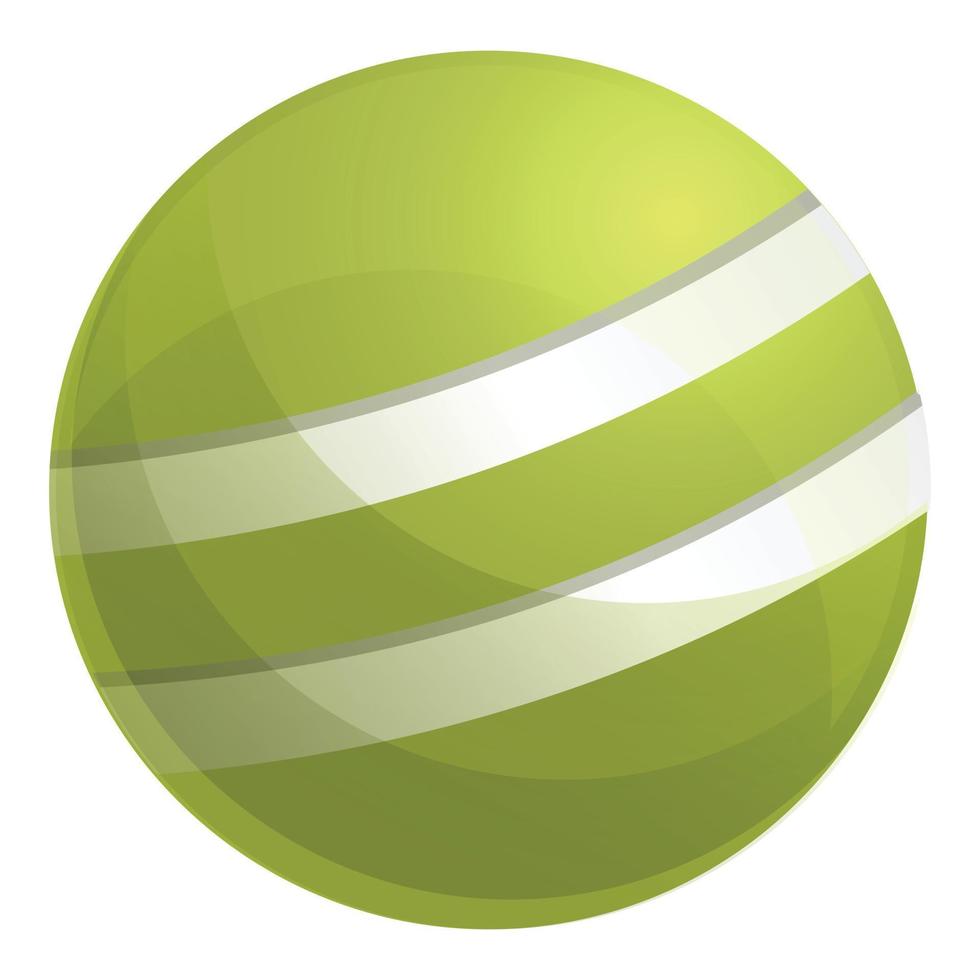 croquet verde palla icona, cartone animato stile vettore