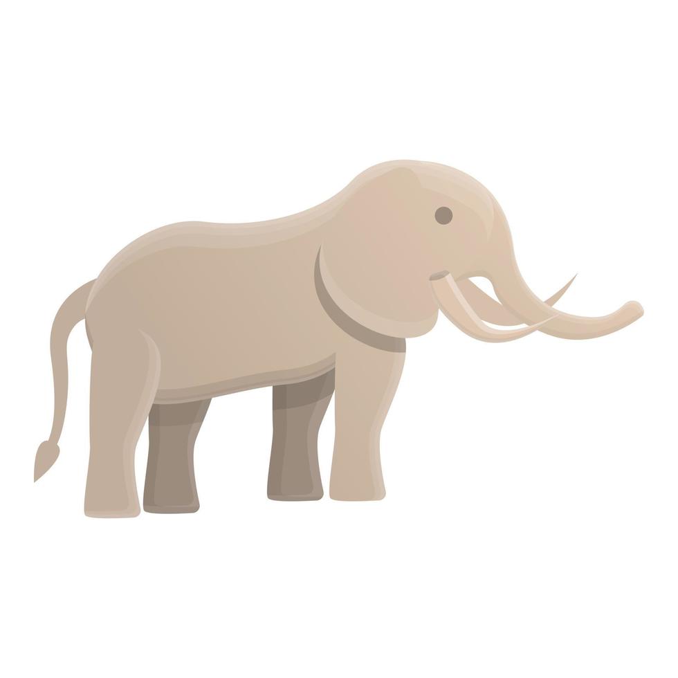 elefante icona, cartone animato stile vettore