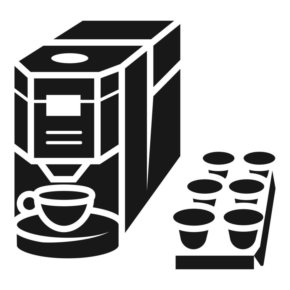 latte macchiato caffè macchina icona, semplice stile vettore