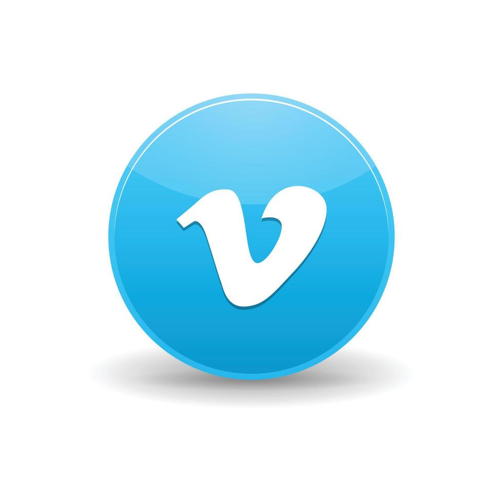 vimeo icona, semplice stile vettore