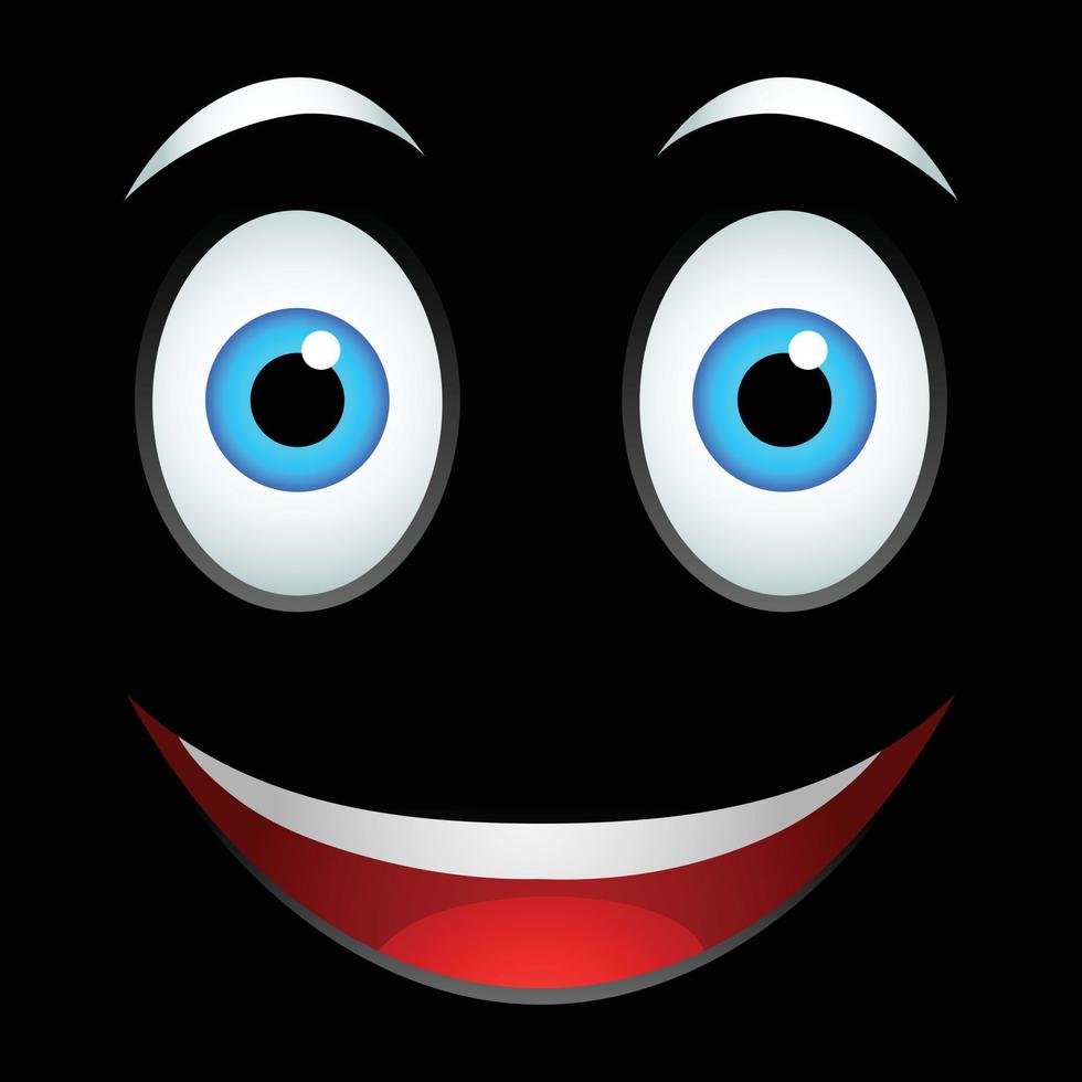 Sorridi emoticon cartello vettore