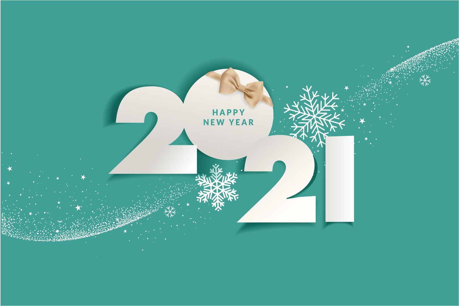 felice anno nuovo 2021 biglietto di auguri vettore