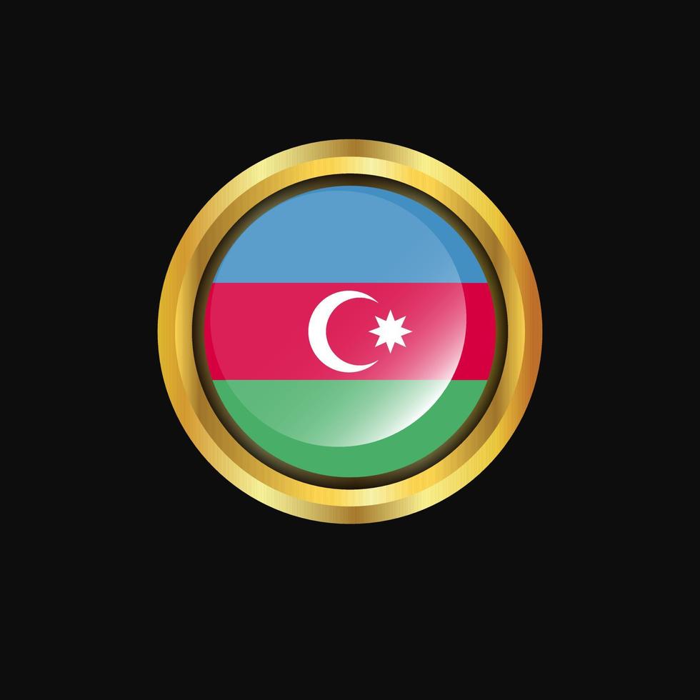 azerbaijan bandiera d'oro pulsante vettore