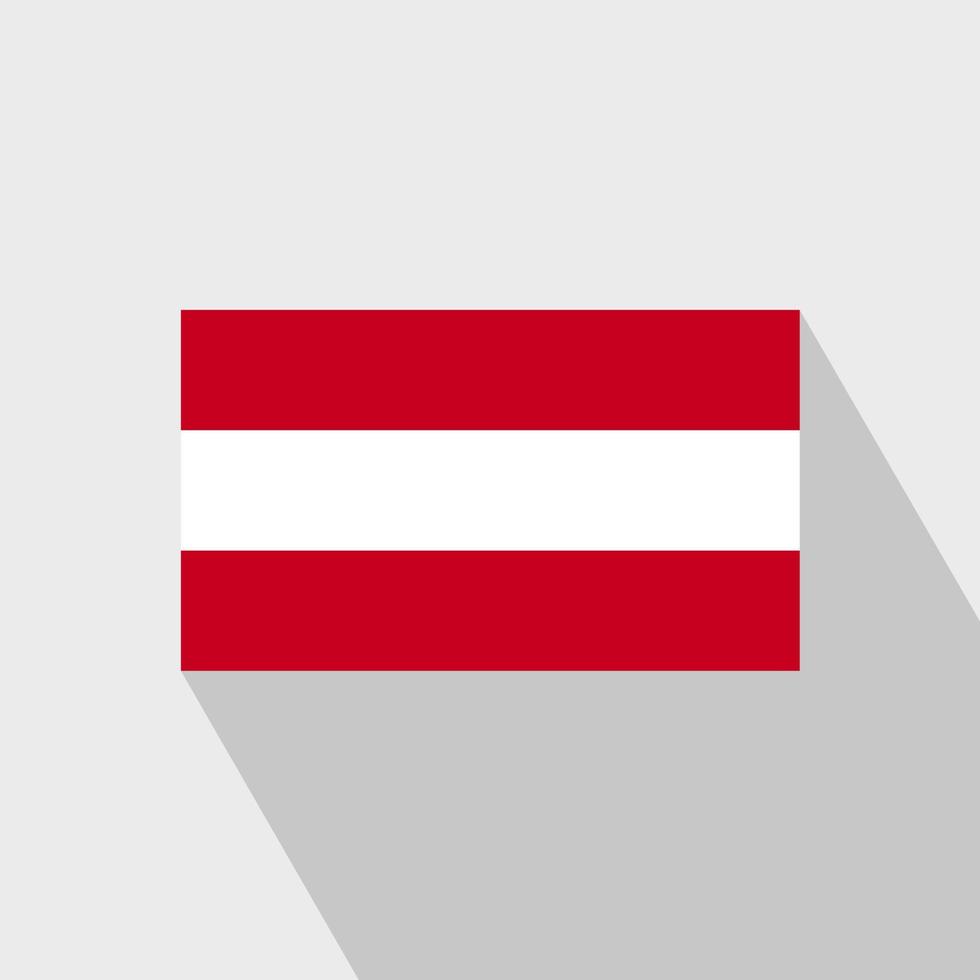 Austria bandiera lungo ombra design vettore