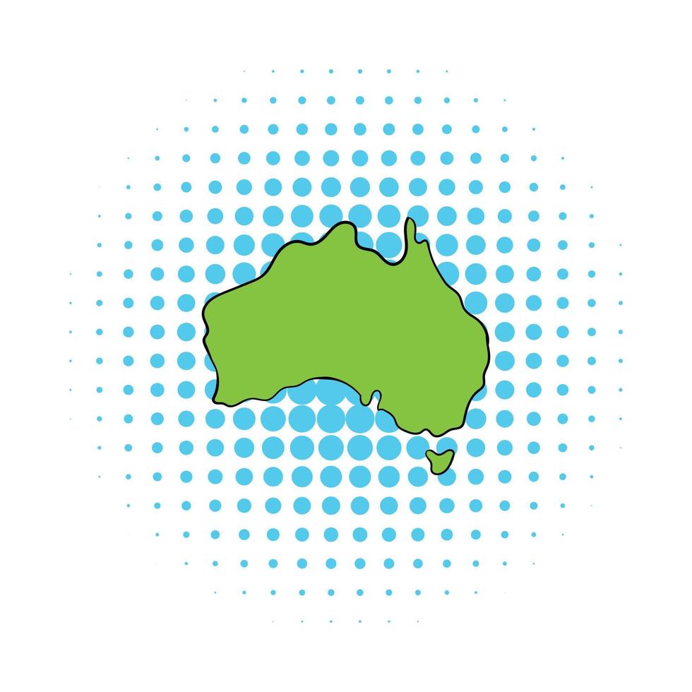 carta geografica di Australia icona, i fumetti stile vettore