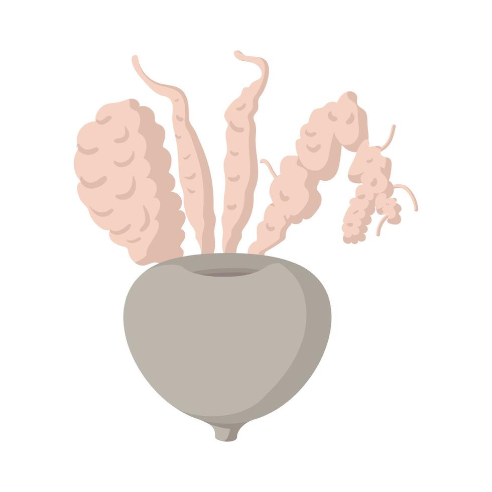 umano Vescica urinaria cartone animato icona vettore