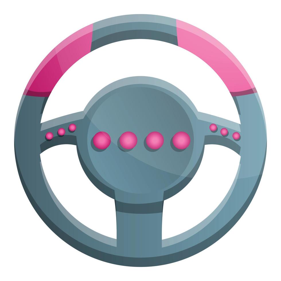 timone ruota gamepad icona, cartone animato stile vettore