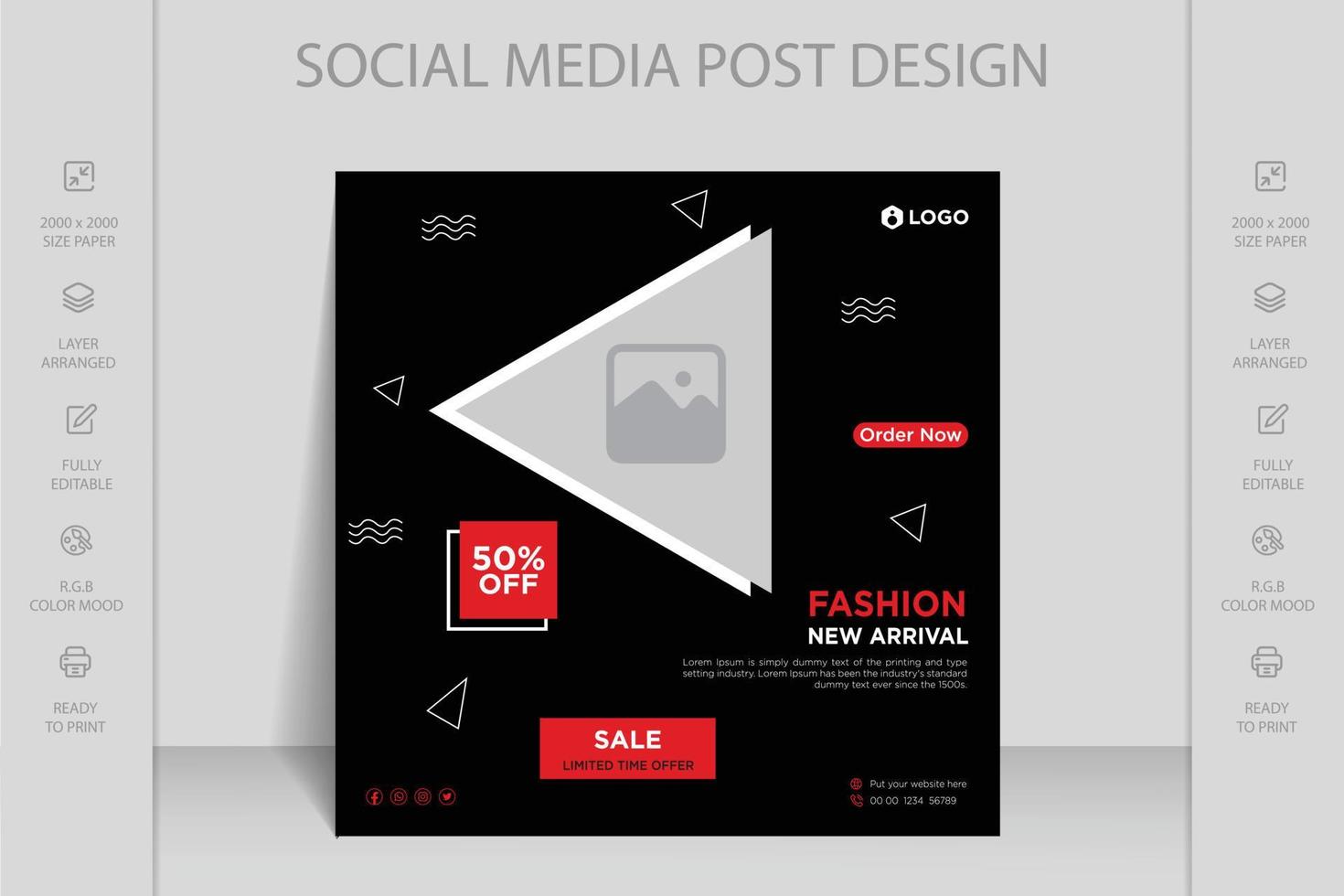 moderno dinamico instagram, Facebook e sociale media inviare ragnatela bandiera modello per in linea moda vendita vettore