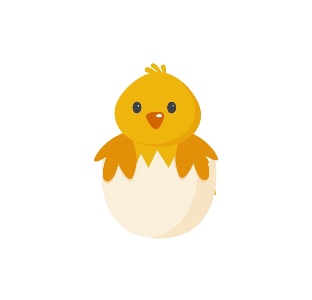 dolce giallo Pasqua pollo seduta in attesa per Pasqua. vettore